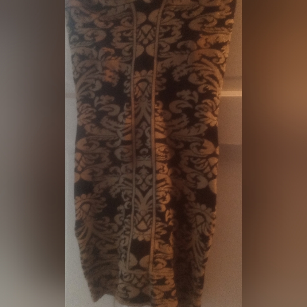 Marciano Black and Gold Strapless Dress